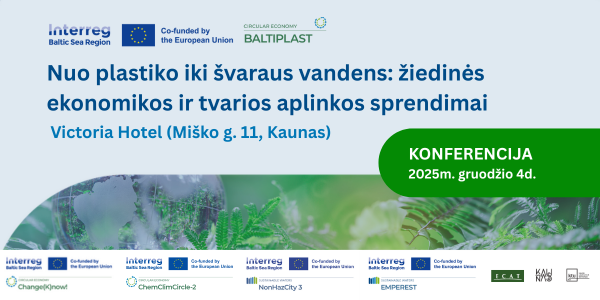 Kvietimas į konferenciją „Nuo plastiko iki švaraus vandens: žiedinės ekonomikos ir tvarios aplinkos sprendimai“